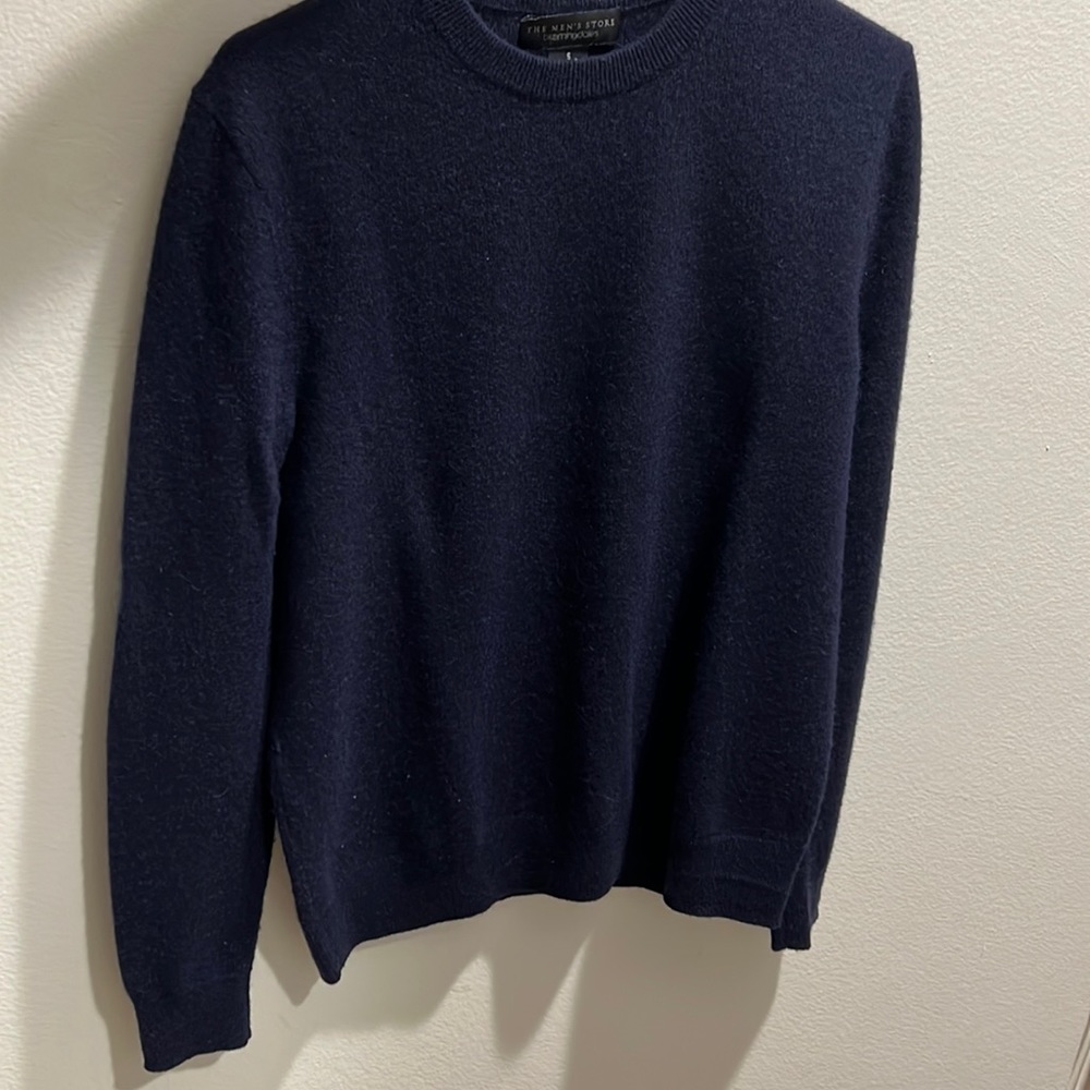 Bloomingdale’s cashmere sweater navy men’s Small